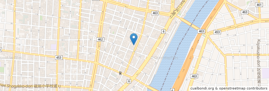 Mapa de ubicacion de 甲州屋 en 日本, 東京都, 台東区.