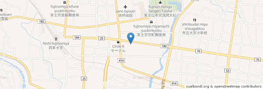 Mapa de ubicacion de 静岡銀行 en اليابان, شيزوكا, فوجينوميا.