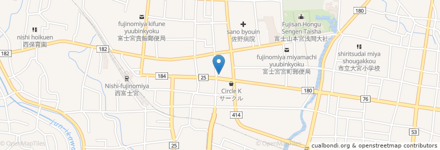 Mapa de ubicacion de 志ほ川本店 en Япония, Сидзуока, Фудзиномия.