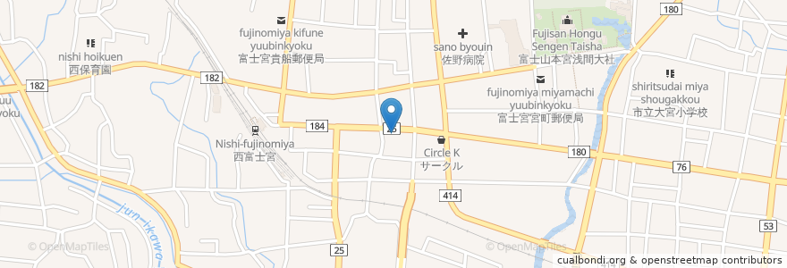 Mapa de ubicacion de とんかつ桂 en Japón, Prefectura De Shizuoka, 富士宮市.