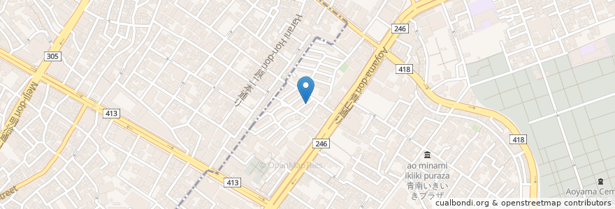 Mapa de ubicacion de おはよう保育園ののあおやま en ژاپن, 東京都, 渋谷区.