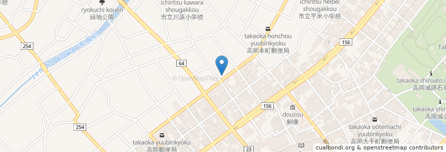 Mapa de ubicacion de 山町茶屋 en Japan, 富山県, 高岡市.