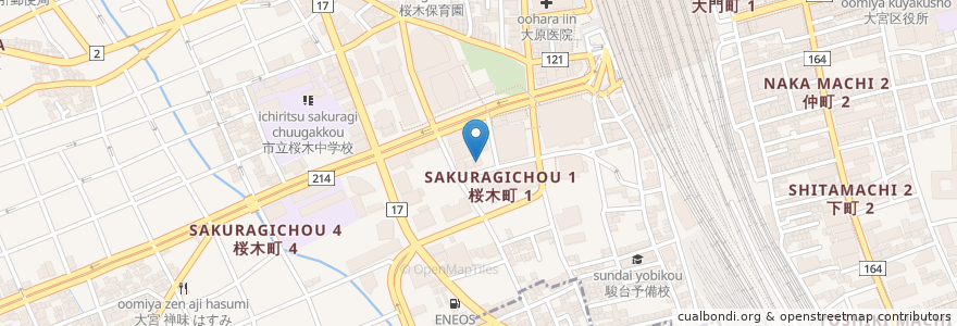 Mapa de ubicacion de 大宮駅前保育園 en Japón, Prefectura De Saitama, Saitama, Omiya.