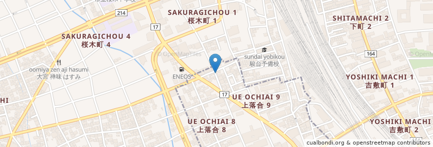 Mapa de ubicacion de 飯田歯科 en 日本, 埼玉县, 埼玉市, 大宮区.