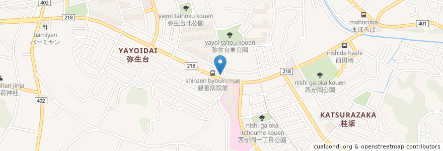 Mapa de ubicacion de 西が丘デンタルクリニック en ژاپن, 神奈川県, 横浜市, 泉区.