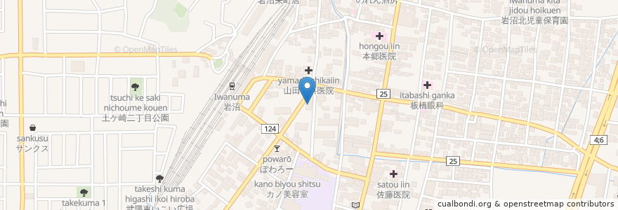 Mapa de ubicacion de Tiptop en Japón, Prefectura De Miyagi, 岩沼市.