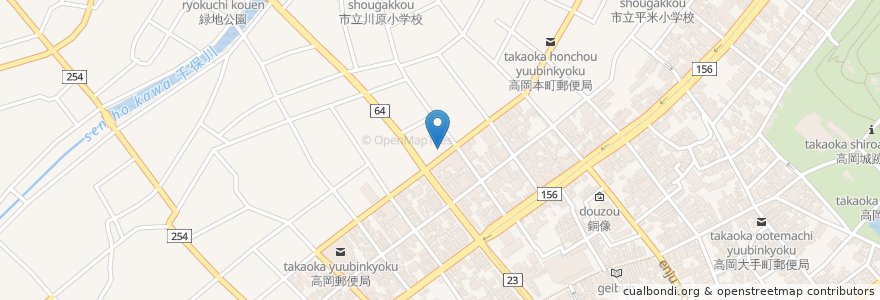 Mapa de ubicacion de 高岡外国語学院 en Япония, Тояма, 高岡市.