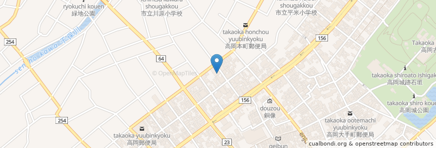 Mapa de ubicacion de 黄色い長ぐつ en 日本, 富山県, 高岡市.