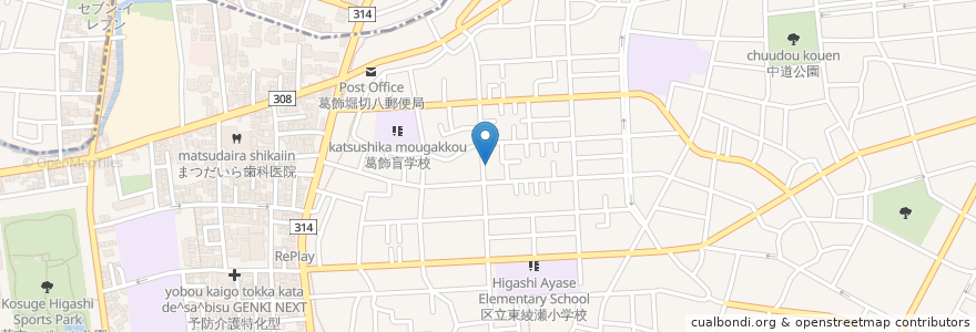 Mapa de ubicacion de 小料理　季代 en Japonya, 東京都, 葛飾区.