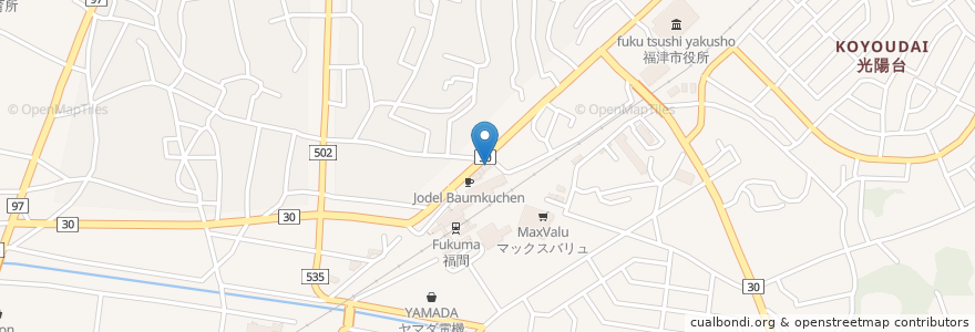 Mapa de ubicacion de 福津うみがめ保育園 en Jepun, 福岡県, 福津市.