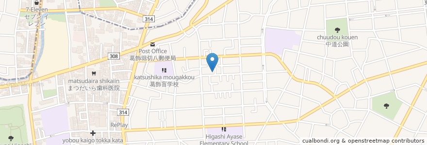 Mapa de ubicacion de かつしか歯科医院 en اليابان, 東京都, 葛飾区.