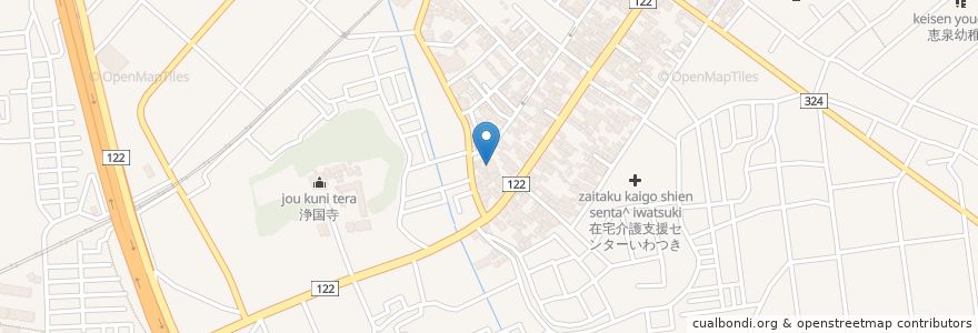 Mapa de ubicacion de デイサービスセンターメープル岩槻本町 en Japonya, 埼玉県, さいたま市, 岩槻区.
