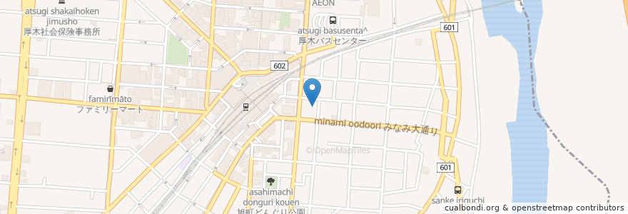 Mapa de ubicacion de HOLANOA en Japón, Prefectura De Kanagawa, 厚木市.