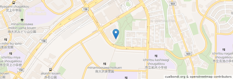 Mapa de ubicacion de 男女、多目的用トイレ en 일본, 도쿄도, 八王子市.