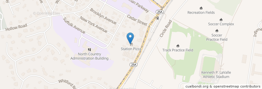 Mapa de ubicacion de Station Pizza en ایالات متحده آمریکا, New York, Suffolk County.