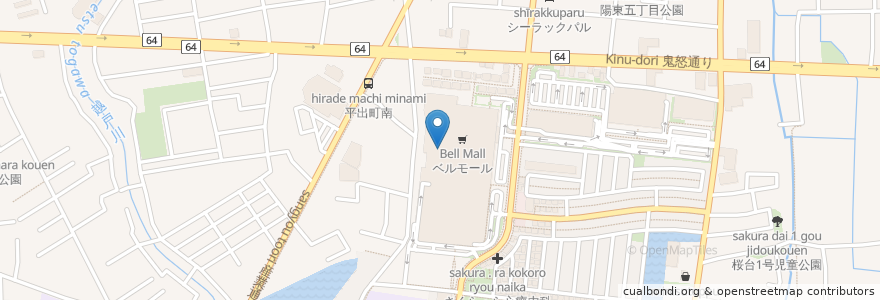 Mapa de ubicacion de マクドナルド en Jepun, 栃木県, 宇都宮市.