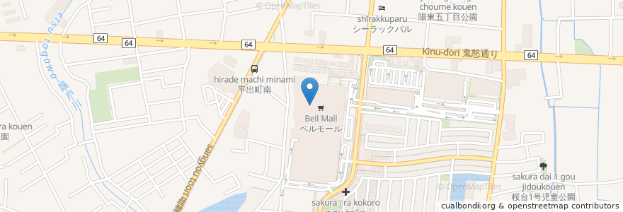 Mapa de ubicacion de はなまるうどん en اليابان, 栃木県, 宇都宮市.