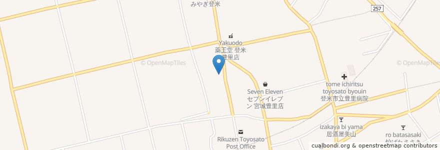 Mapa de ubicacion de 矢倉寿し en 일본, 미야기현, 登米市.