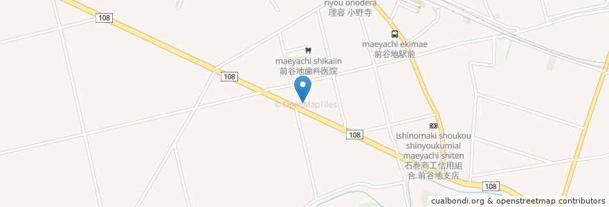 Mapa de ubicacion de Hard Road 108 en Japan, Miyagi Prefecture, Ishinomaki.