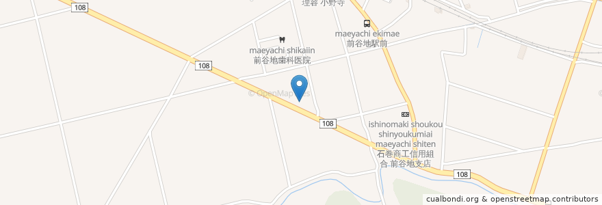 Mapa de ubicacion de 焼肉清和 en Japon, Préfecture De Miyagi, Ishinomaki.
