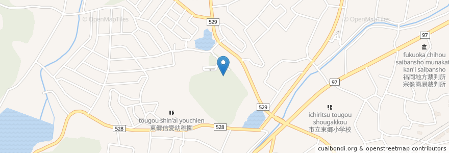 Mapa de ubicacion de 宗像医師会在宅介護支援センター en 日本, 福岡県, 宗像市.