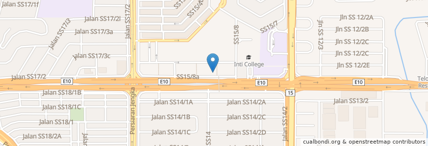 Mapa de ubicacion de Maybank en Malaysia, Selangor, Subang Jaya City Council.