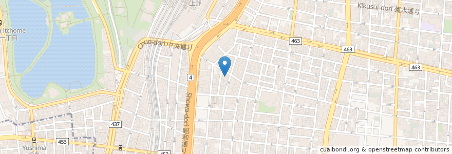 Mapa de ubicacion de 虎の子 en Japan, Tokio, 台東区.