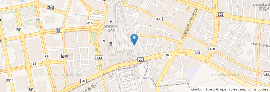 Mapa de ubicacion de マルハン en Jepun, 東京都, 新宿区.