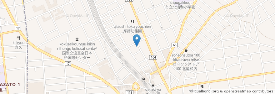 Mapa de ubicacion de 北浦和歯科診療所 en Jepun, 埼玉県, さいたま市, 浦和区.
