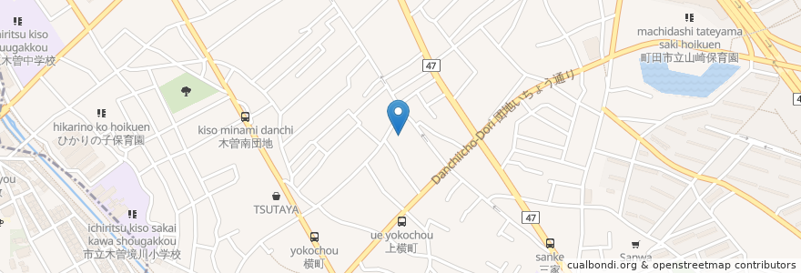 Mapa de ubicacion de 覚圓坊 en اليابان, 東京都, 町田市.