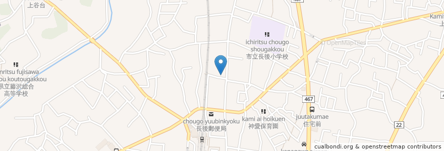 Mapa de ubicacion de 湘南諏訪クリニック en 일본, 가나가와현, 藤沢市.