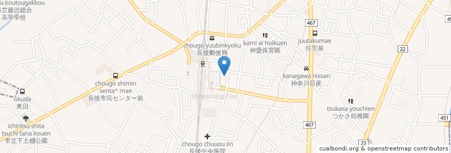 Mapa de ubicacion de セイムス en 日本, 神奈川縣, 藤沢市.