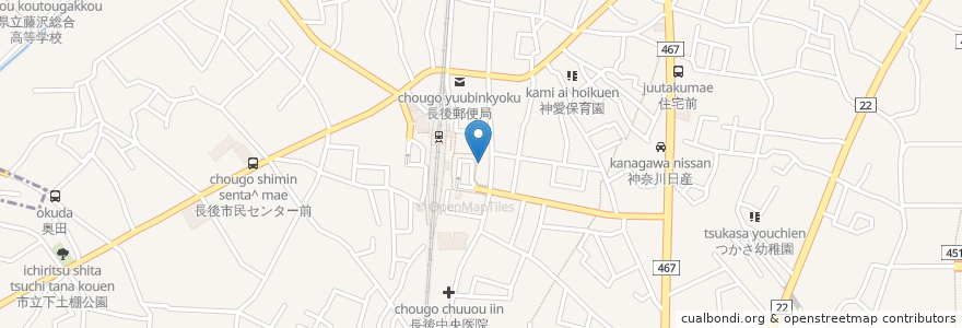 Mapa de ubicacion de はやし内科クリニック en 일본, 가나가와현, 藤沢市.