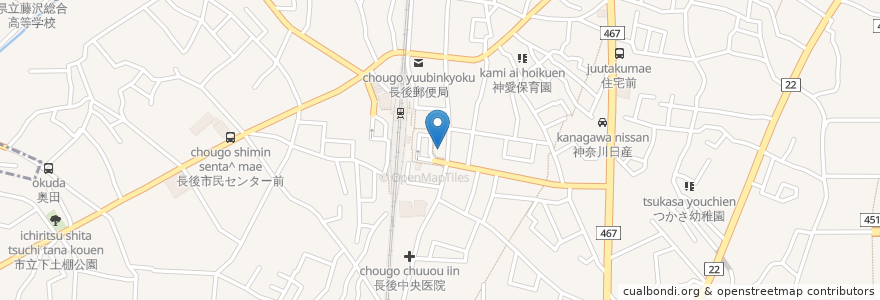 Mapa de ubicacion de たけいハートクリニック en ژاپن, 神奈川県, 藤沢市.