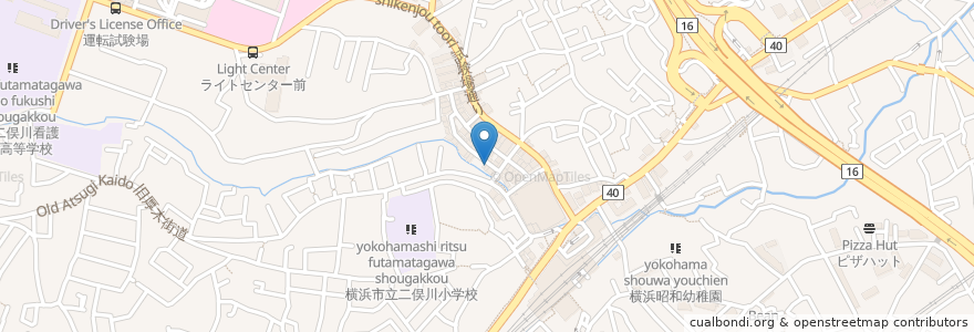 Mapa de ubicacion de 横濱焼肉食堂 en Japan, Kanagawa Prefecture, Yokohama, Asahi Ward.
