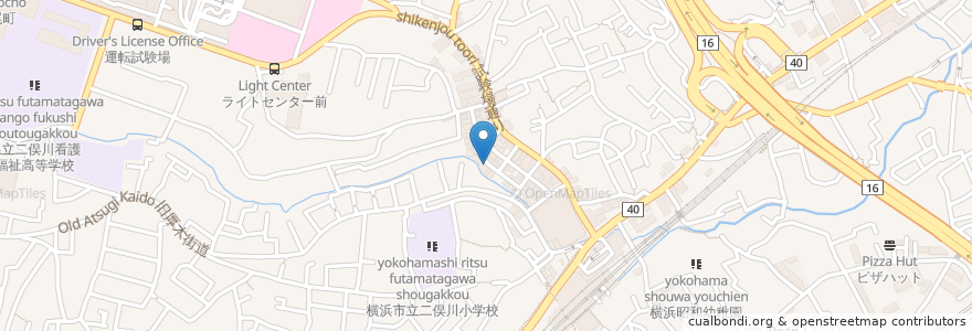 Mapa de ubicacion de 青色酒場 空 en Jepun, 神奈川県, 横浜市, 旭区.