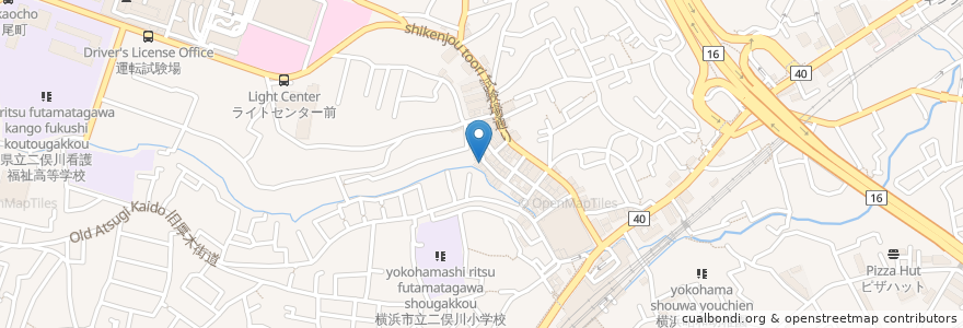 Mapa de ubicacion de 二俣川ふれあい接骨院 en ژاپن, 神奈川県, 横浜市, 旭区.