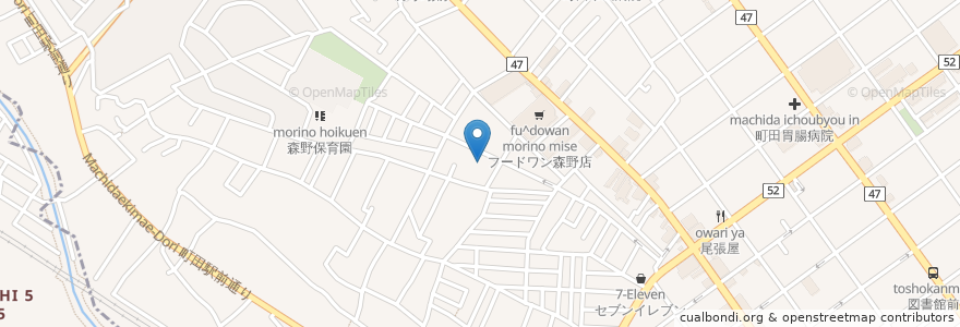 Mapa de ubicacion de 森野三丁目保育園 en Japón, Tokio, Machida.