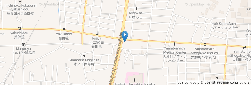 Mapa de ubicacion de 居酒屋 たるっこ en 日本, 宫城县, 仙台市, 若林区.