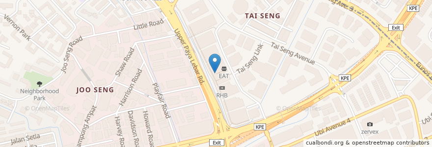 Mapa de ubicacion de MOS Burger en سنغافورة, Southeast.