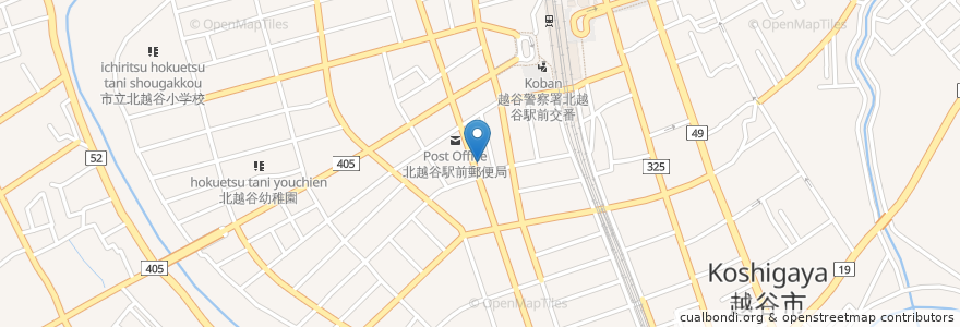 Mapa de ubicacion de 仙石湯(廃業) en 日本, 埼玉县, 越谷市.