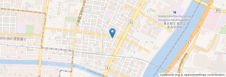 Mapa de ubicacion de 東京インターナショナル語学学院 en 日本, 东京都/東京都, 台東区.