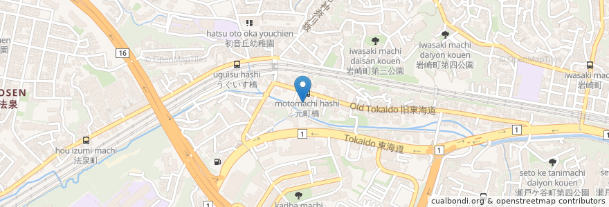 Mapa de ubicacion de 正一位稲荷大明神 en Japão, 神奈川県, 横浜市, 保土ヶ谷区.