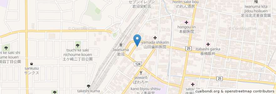 Mapa de ubicacion de いわぬま駅前歯科 en اليابان, 宮城県, 岩沼市.