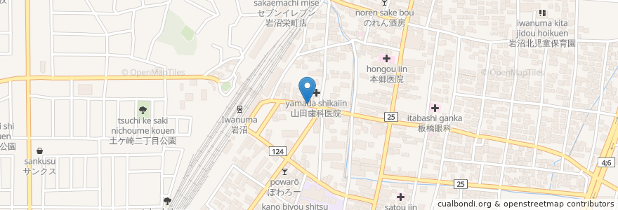 Mapa de ubicacion de コーヒー＆カレーハウス礼門 en Japan, Miyagi Prefecture, Iwanuma.