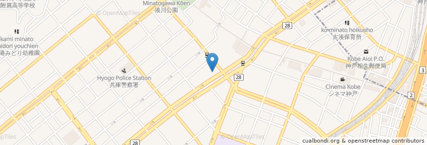 Mapa de ubicacion de 三菱UFJ銀行 en اليابان, 兵庫県, 神戸市, 兵庫区.