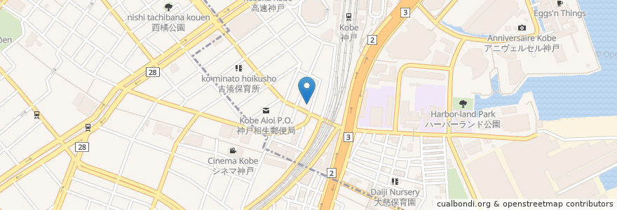 Mapa de ubicacion de 藤原歯科 en 日本, 兵庫県, 神戸市, 中央区.