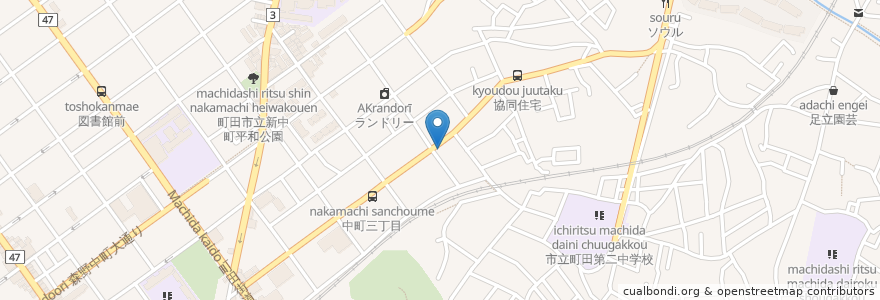Mapa de ubicacion de ピザハット en Japón, Tokio, Machida.