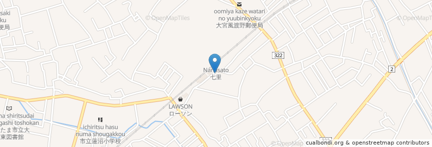 Mapa de ubicacion de 呑みくい処ガッツ七里駅前店 en Jepun, 埼玉県, さいたま市, 見沼区.