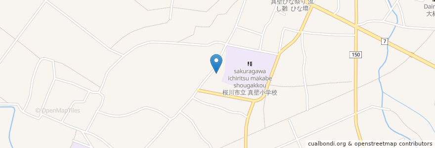 Mapa de ubicacion de 田村神社 en Jepun, 茨城県, 桜川市.